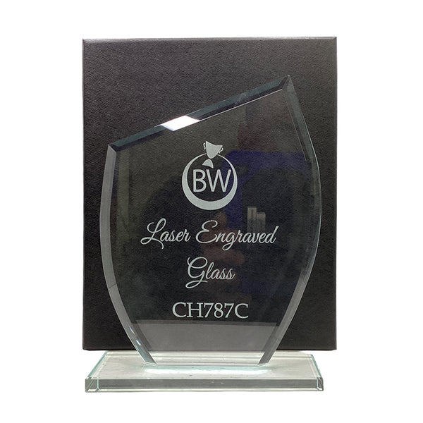 Stylish Clear Glass Gift/Award with Bevelled Edges (CH787C)
