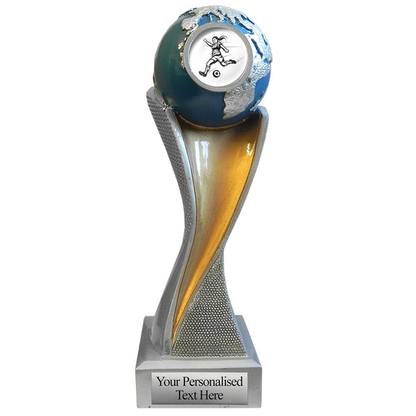 Women's  Football "Global Domination" Resin Trophy (FG4002/3-W)