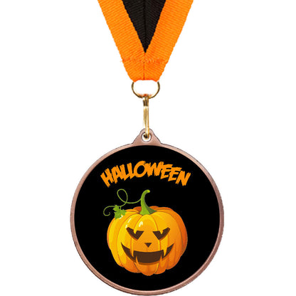 GBP BRONZE Halloween Medal with Ribbon BW Trophies