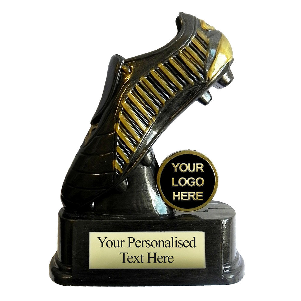 Black/Gold Angled Football Boot (HP00322)