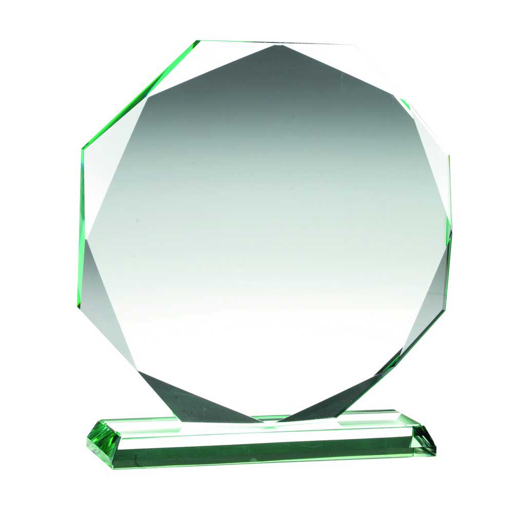 Octagon Shaped Cross-Cut Premier Jade Glass (JBG1201A/B/C) BW Trophies
