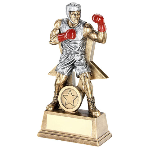 Gold & Silver Resin Boxer Trophy (JR10-RF170)