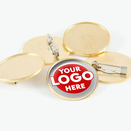 Personalised Premium Badge 25mm pin clasp fitting (L02)