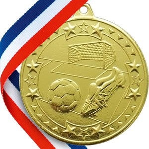 50mm Football Embossed Medal