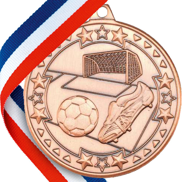 50mm Football Embossed Medal