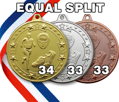 Running 50mm Embossed Medals - MINIMUM ORDER 100