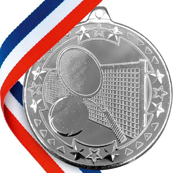 Tennis 50mm Embossed Medals - MINIMUM ORDER 100