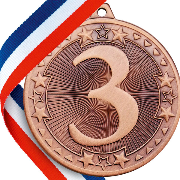 50mm Embossed 1st/2nd/3rd Medal