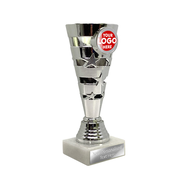 Trophy Cup with Circular Logo Insert (P625A/B/C) Silver
