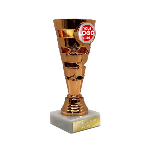 Trophy Cup with Circular Logo Insert (P625C) - Bronze