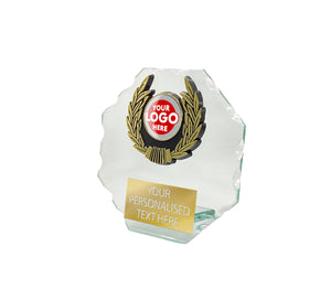 Octagon Shape Jade Glass Award (PJ1A)