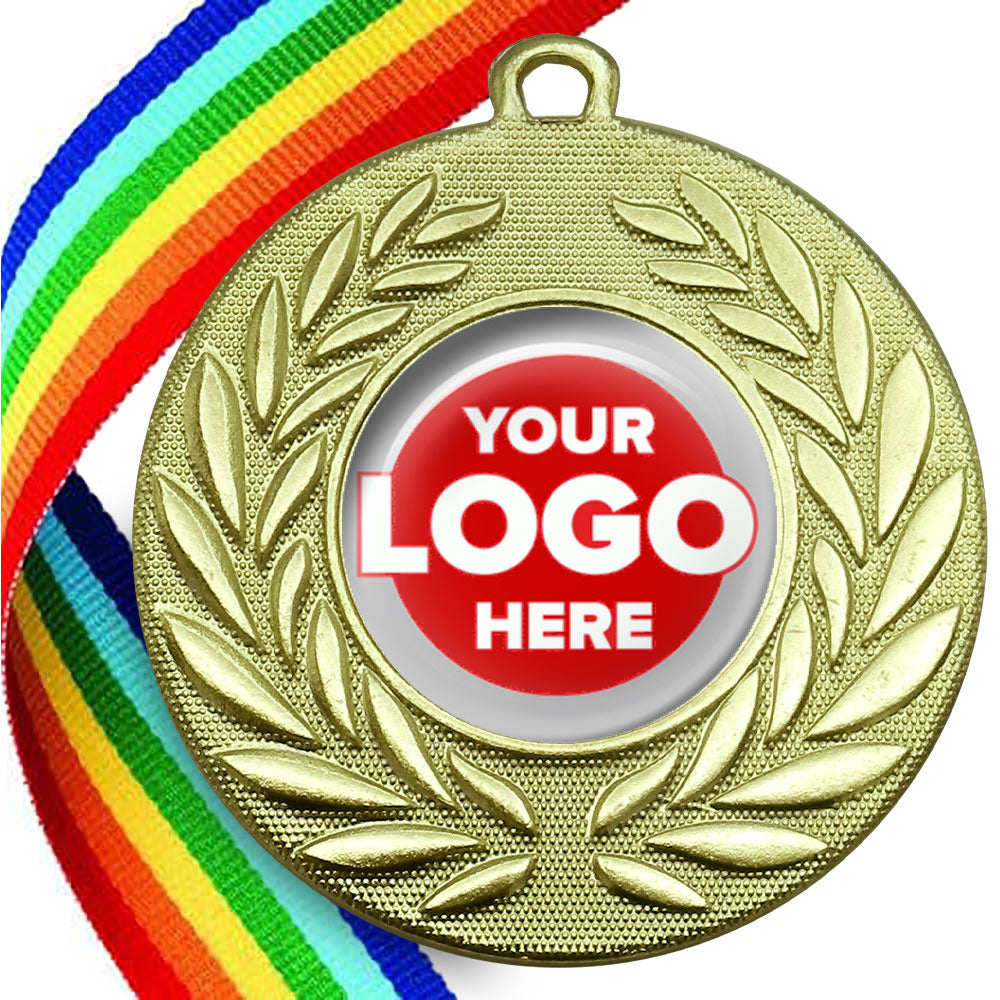 Classic Wreath Medals Domed - MINIMUM ORDER 100