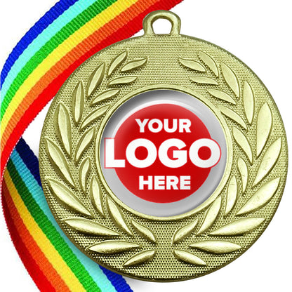 50mm Classic Wreath Medal on a Ribbon