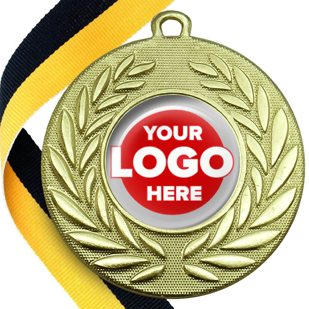 Classic Wreath Medals Domed - MINIMUM ORDER 100