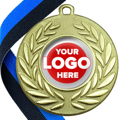 50mm Classic Wreath Medal on a Ribbon