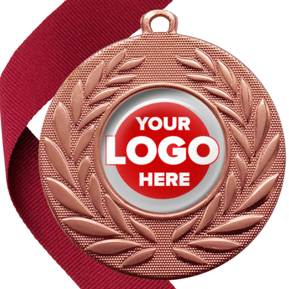 50mm Classic Wreath Medal on a Ribbon