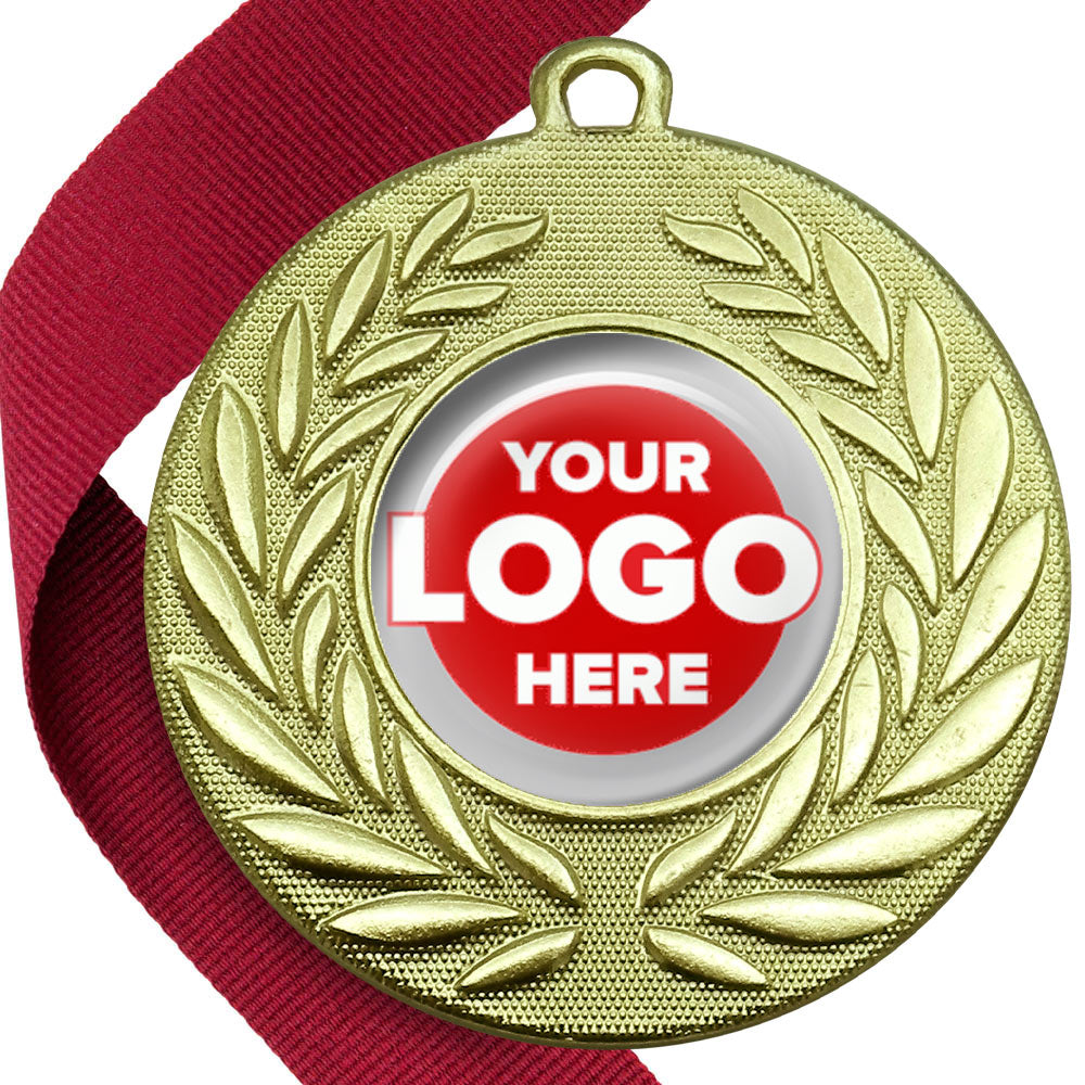 Classic Wreath Medals Domed - MINIMUM ORDER 100