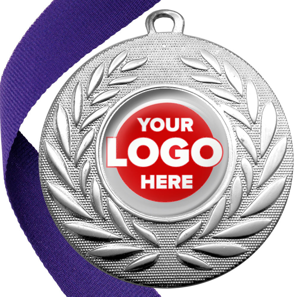 50mm Classic Wreath Medal on a Ribbon