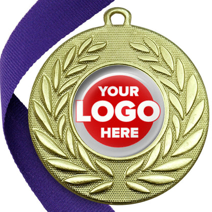 Classic Wreath Medals Domed - MINIMUM ORDER 100