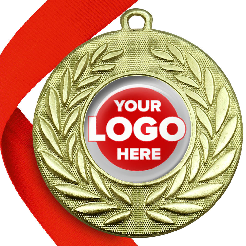 Classic Wreath Medals Domed - MINIMUM ORDER 100