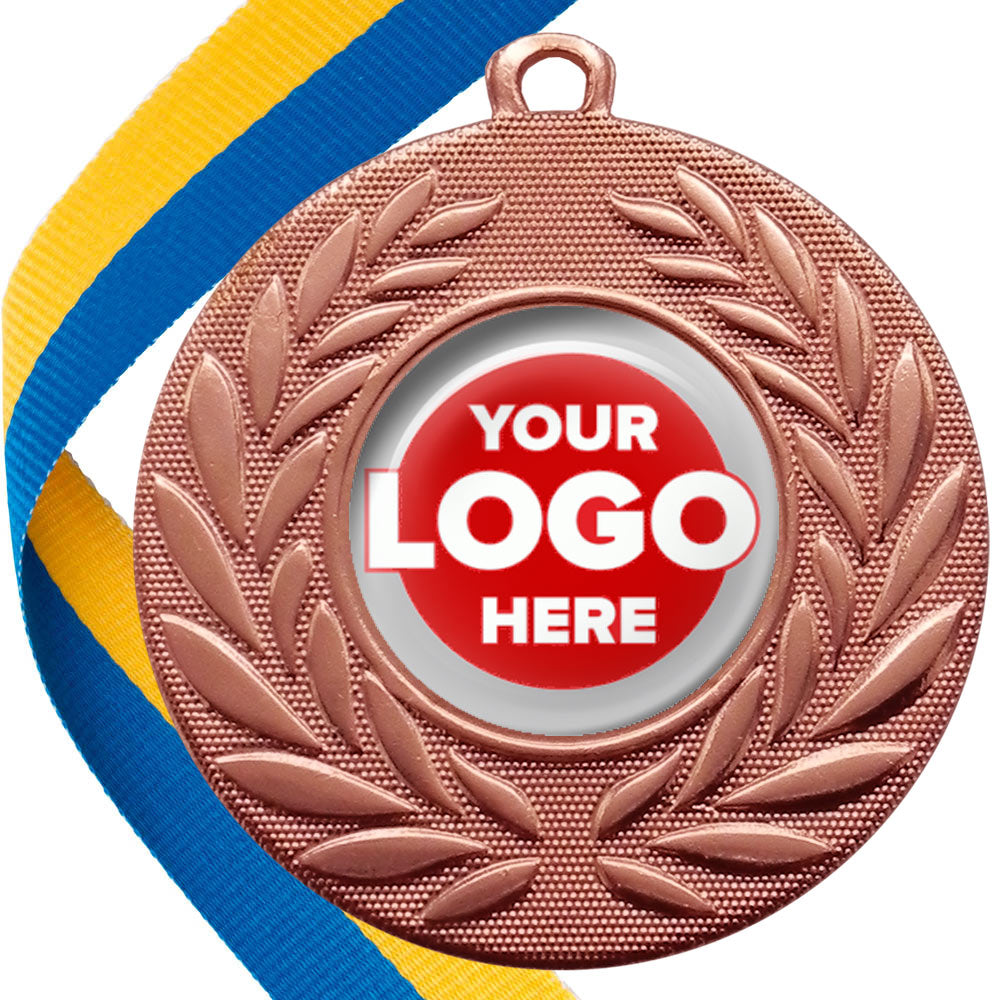 50mm Classic Wreath Medal on a Ribbon