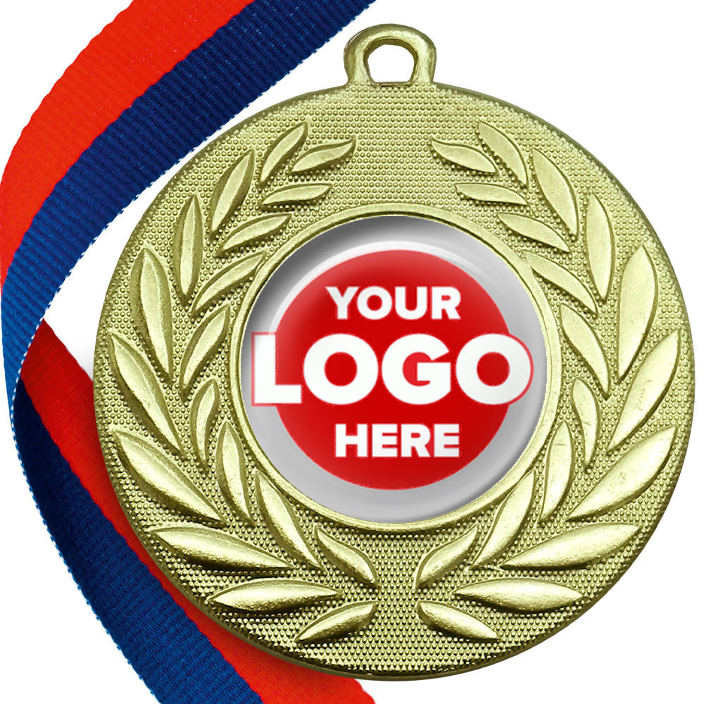 50mm Classic Wreath Medal on a Ribbon