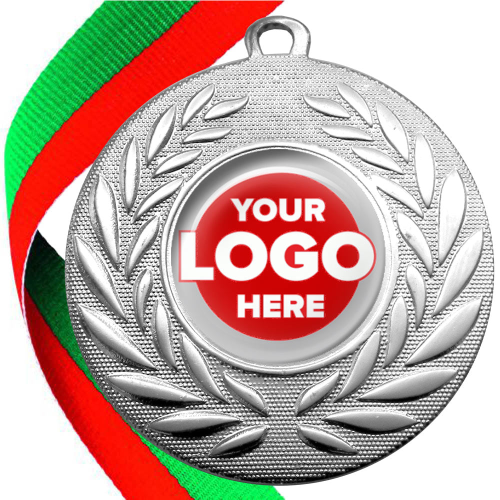 50mm Classic Wreath Medal on a Ribbon