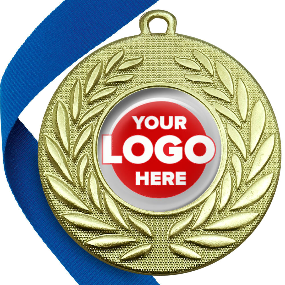 50mm Classic Wreath Medal on a Ribbon