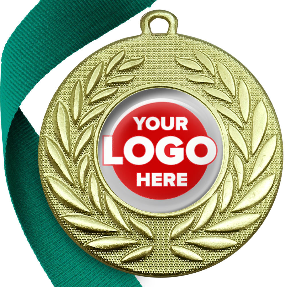 Classic Wreath Medals Domed - MINIMUM ORDER 100