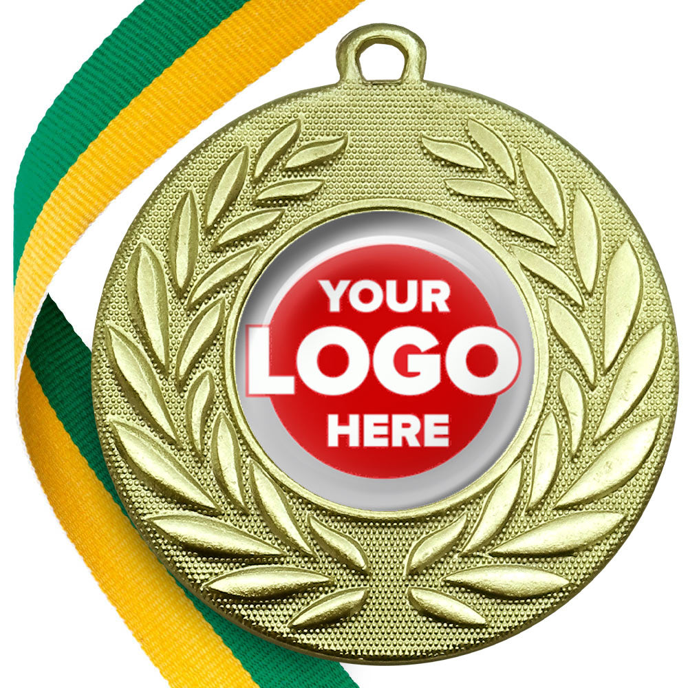 50mm Classic Wreath Medal on a Ribbon