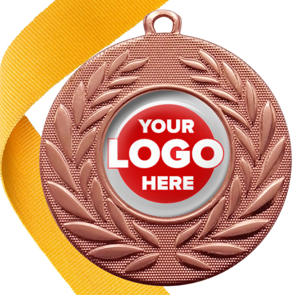 Classic Wreath Medals Domed - MINIMUM ORDER 100