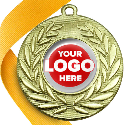 50mm Classic Wreath Medal on a Ribbon