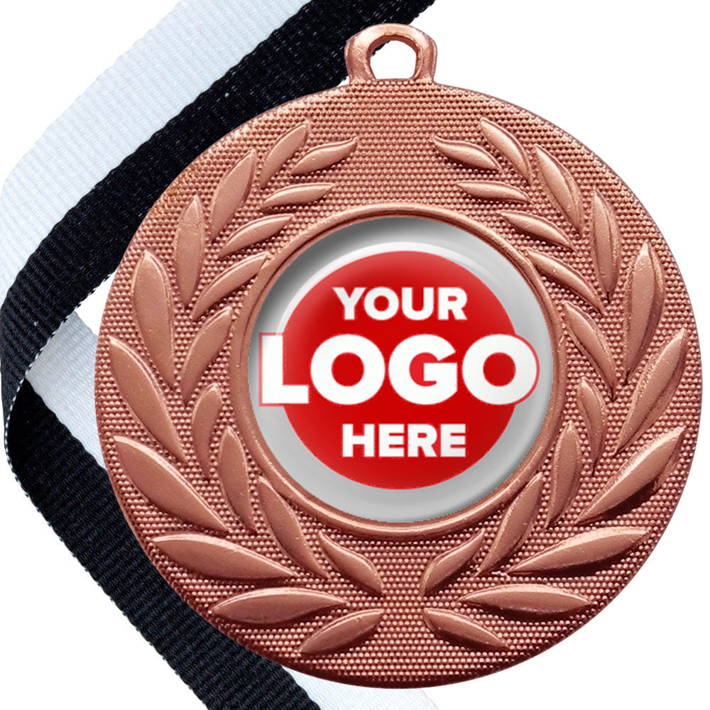 50mm Classic Wreath Medal on a Ribbon