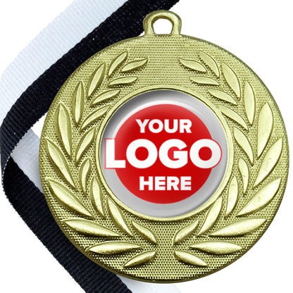 50mm Classic Wreath Medal on a Ribbon