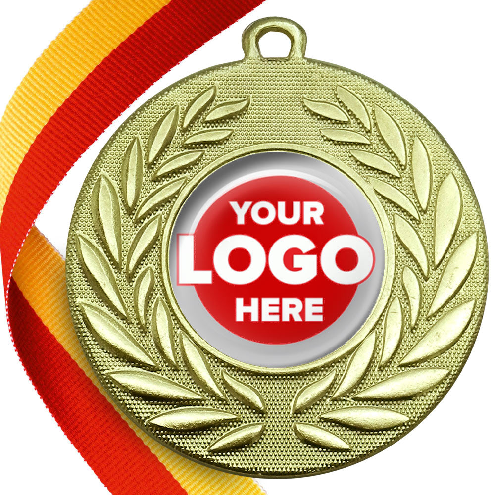 50mm Classic Wreath Medal on a Ribbon