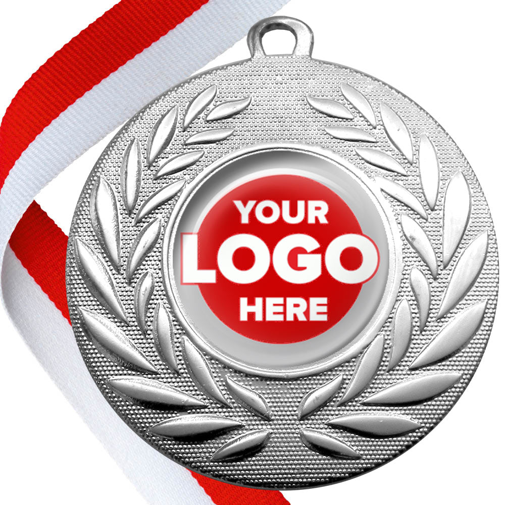 50mm Classic Wreath Medal on a Ribbon