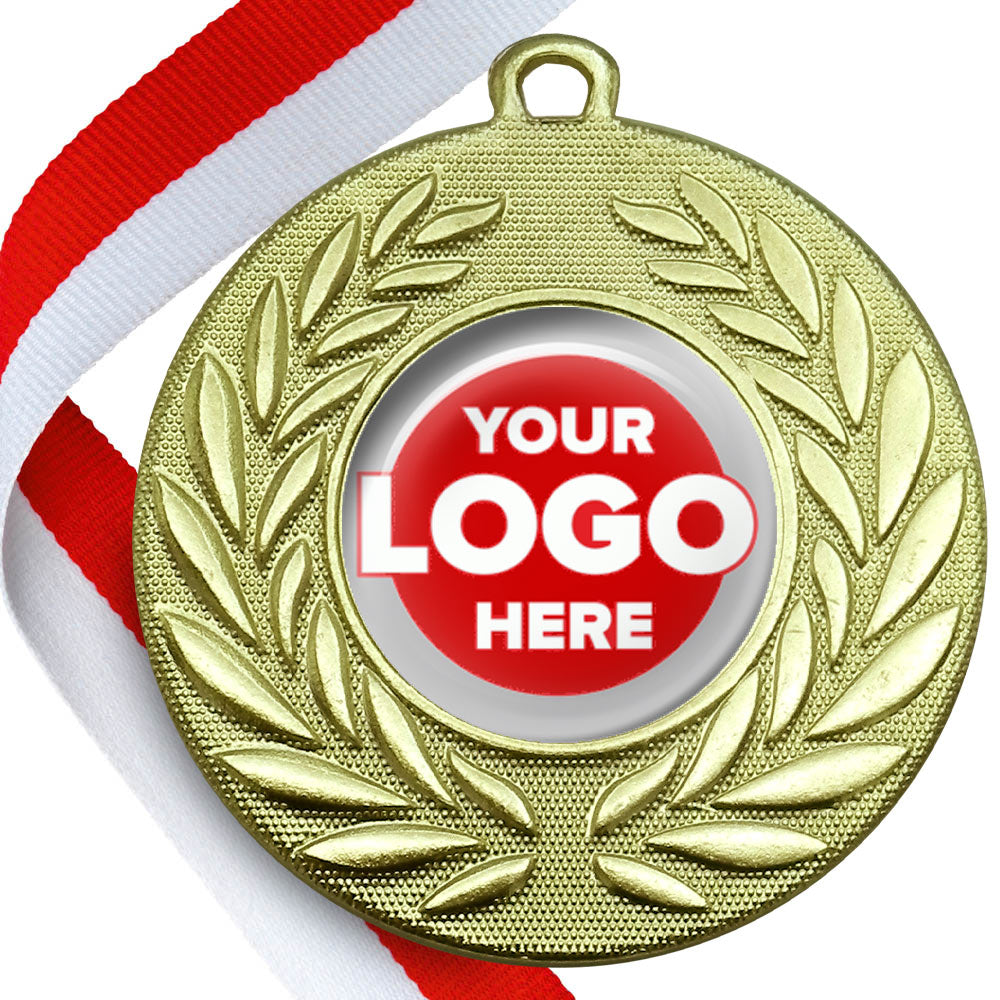 50mm Classic Wreath Medal on a Ribbon