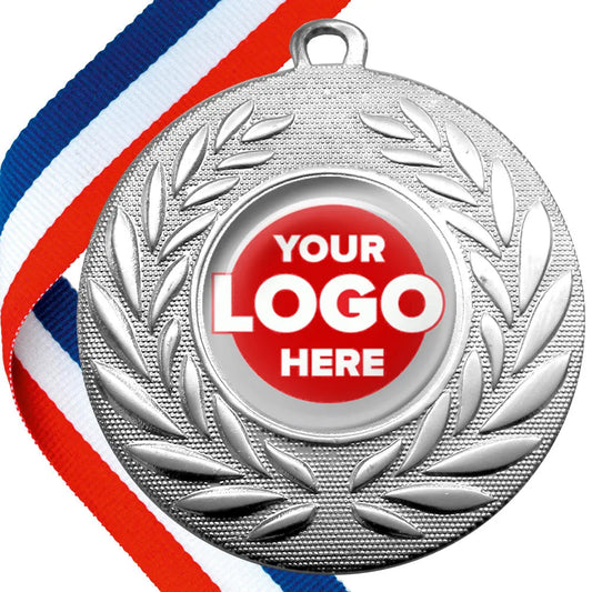 50mm Classic Wreath Medal on a Ribbon BW Trophies