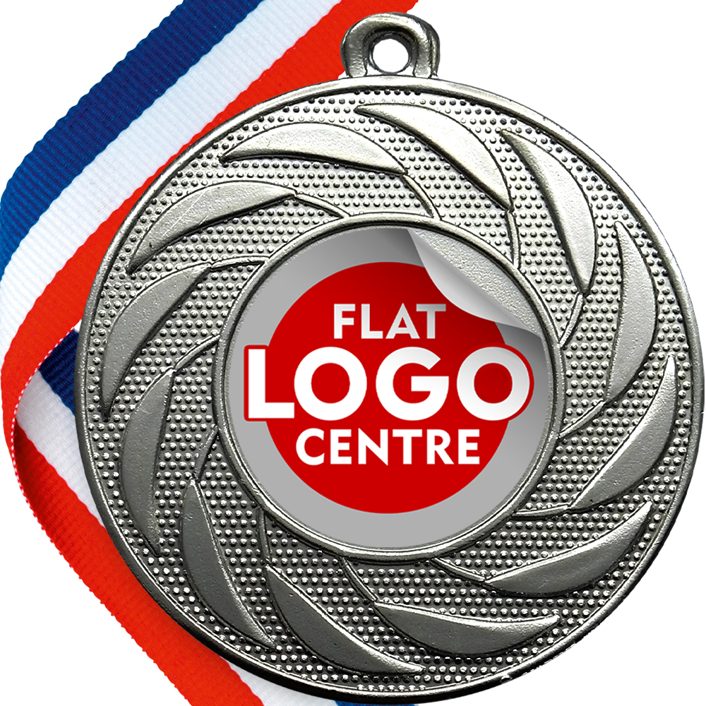 Spinner Design Medal flat centre - MINIMUM ORDER 100
