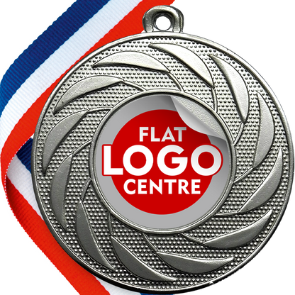 Spinner Design Medal flat centre - MINIMUM ORDER 100