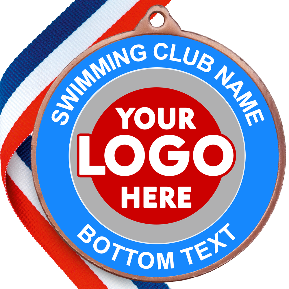 Double sided Swimming Medal - Bronze