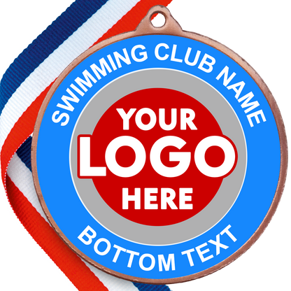 Double sided Swimming Medal - Bronze