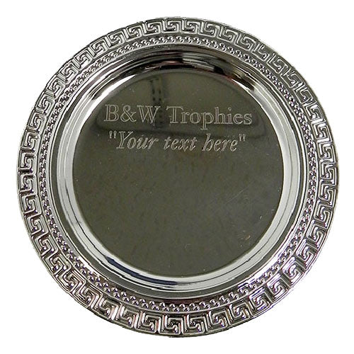 Aztec Design Engraved Salver (Plate) - 4 inch/6 inch