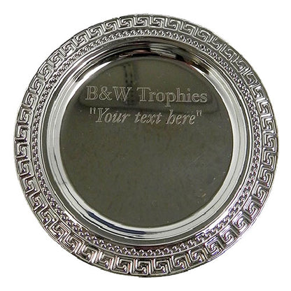 Aztec Design Engraved Salver (Plate) - 4 inch/6 inch