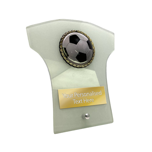 T-shirt Shaped Football Bevelled Edge Glass Award (T2116)