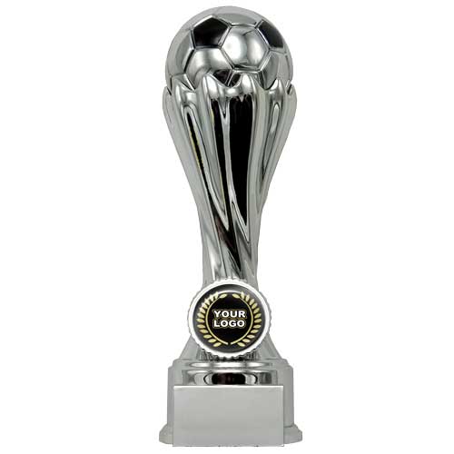 Shiny Football Statuette 160mm (X80102) - Silver BW Trophies