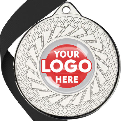 50mm Blade Design Wreath Medals on Ribbons