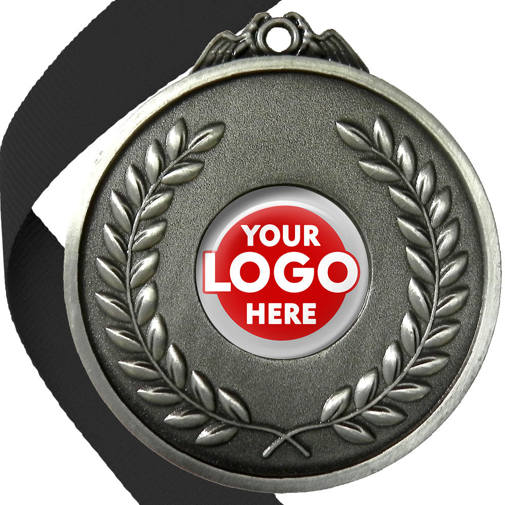 65mm Antique Laurel Wreath Medal On A Ribbon (MJ1065)