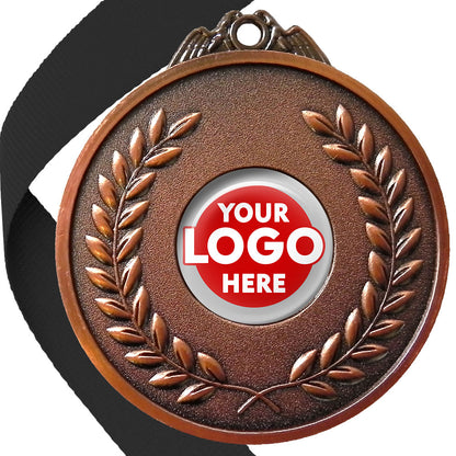 65mm Antique Laurel Wreath Medal On A Ribbon (MJ1065)