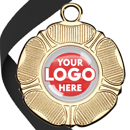 50mm Tudor Rose Medal on a Ribbon